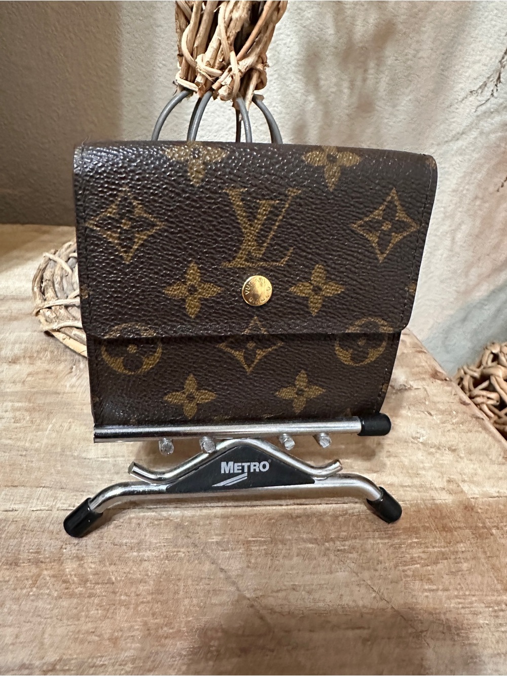 Louis Vuitton Brown & Gold Monogram Compact Wallet - Picture 13 of 14